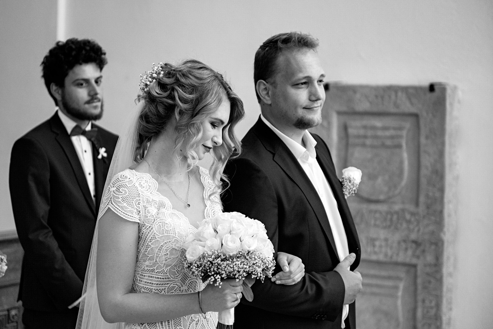 Černobílá svatební fotografie
