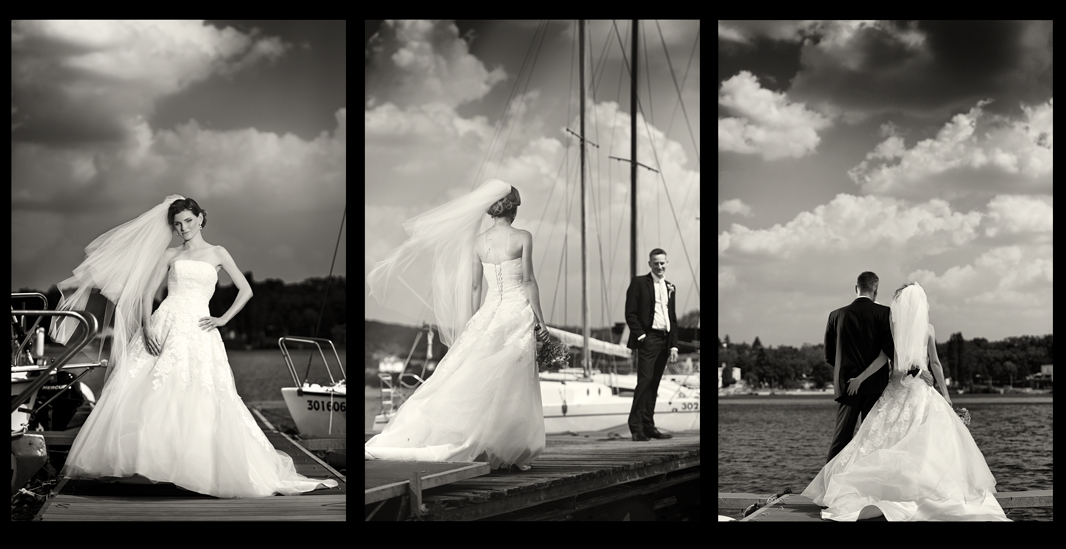 Svatba v černobílé fotografii