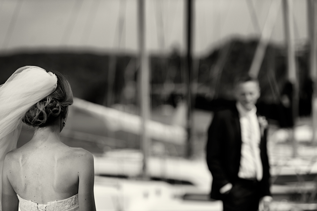 Svatba v černobílé fotografii