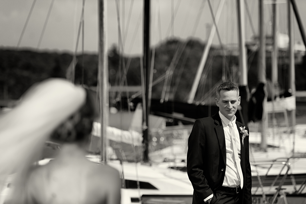 Svatba v černobílé fotografii