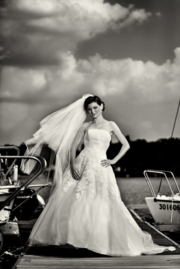 Svatba v černobílé fotografii