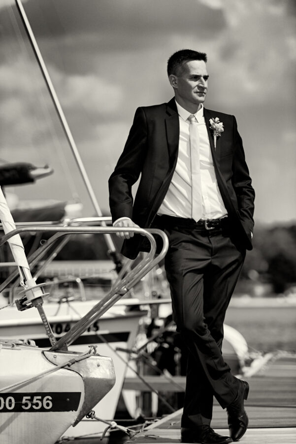 Svatba v černobílé fotografii