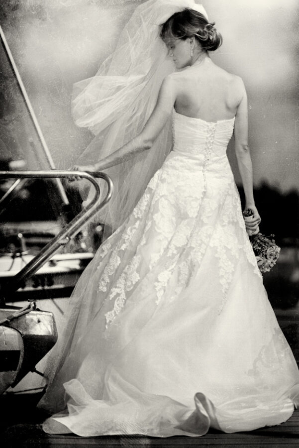 Svatba v černobílé fotografii