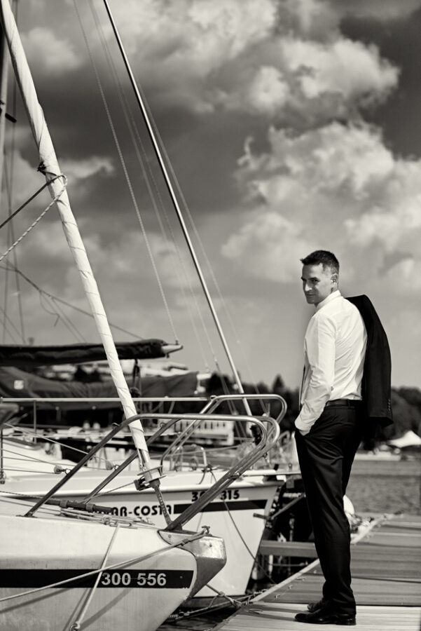 Svatba v černobílé fotografii