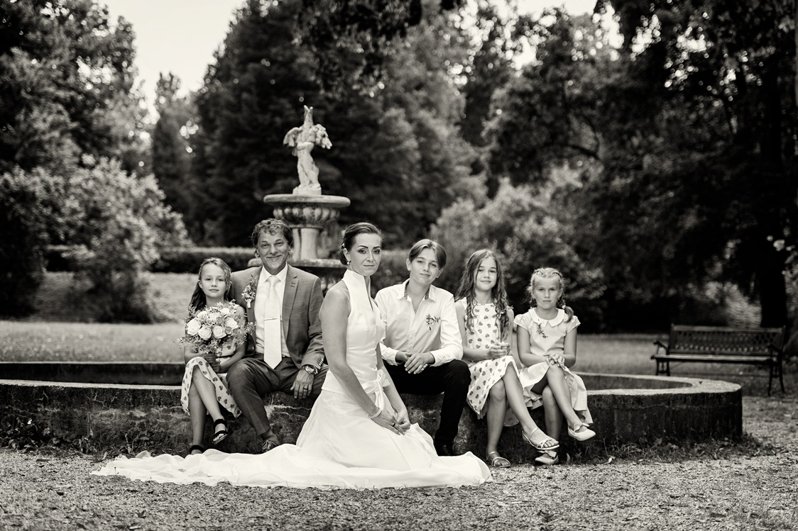 Černobílé foto na svatbu