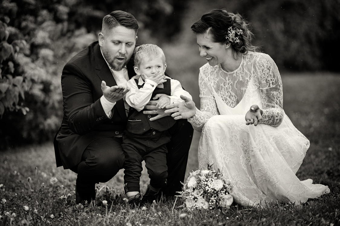 Černobílé foto na svatbu