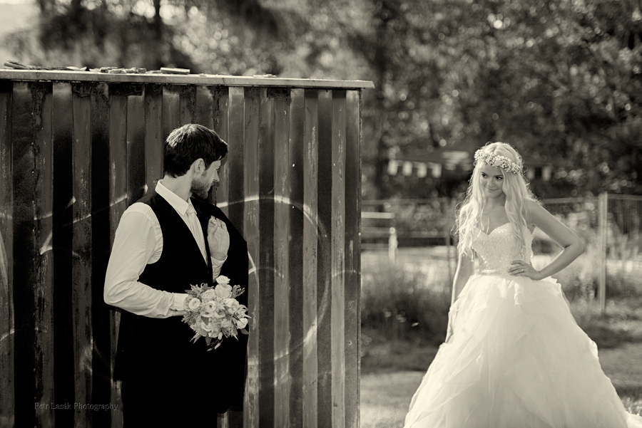 Černobílé svatební fotografie