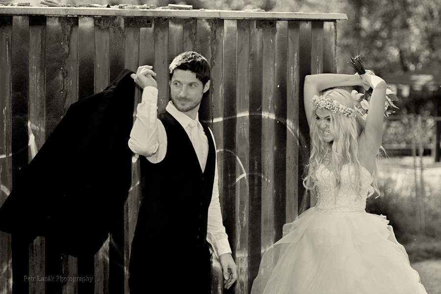 Černobílé svatební fotografie