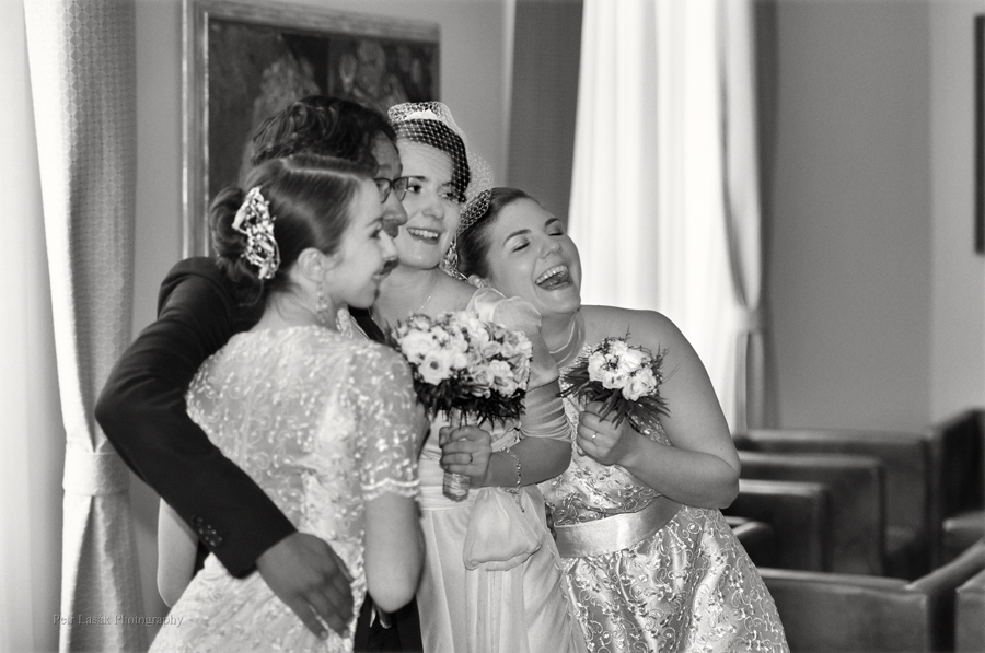 Černobílé svatební fotografie